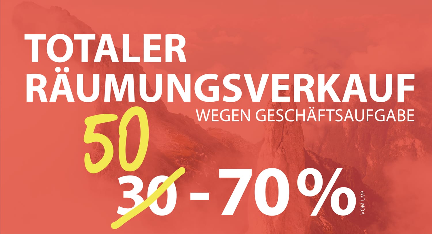 Räumungsverkauf wegen Geschäftsaufgabe alles 50-70% reduziert